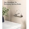 imageFORIOUS Toilet Paper Holder Wall Mount Stainless Steel Rustproof Double Post Pivoting Tissue Roll Holder for Bathroom Commercial Toilet Paper Dispenser Oil Rubbed BronzeStainless Steel