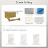 imageFORIOUS Toilet Paper Holder with Phone Shelf Natural Marble Wall Mount Tissue Roll Holder for Bathroom Washroom 304 Stainless Steel Commercial Toilet Tissue Dispensers with Shelf Matte BlackBrushed Gold