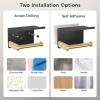 imageFORIOUS Toilet Paper Holder with Shelf Adhesive or Screw Wall Mount Toilet Paper Roll Holder for Bathroom SUS 304 Stainless Steel Commercial Toilet Tissue Holder Dispenser Oil Rubbed BronzeMatte Black  Brushed Gold