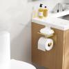 imageFORIOUS Toilet Paper Holder with Shelf Adhesive or Screw Wall Mount Toilet Paper Roll Holder for Bathroom SUS 304 Stainless Steel Commercial Toilet Tissue Holder Dispenser Oil Rubbed BronzeBrushed Gold