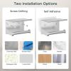 imageFORIOUS Toilet Paper Holder with Shelf Adhesive or Screw Wall Mount Toilet Paper Roll Holder for Bathroom SUS 304 Stainless Steel Commercial Toilet Tissue Holder Dispenser Oil Rubbed BronzeStainless Steel