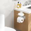 imageFORIOUS Toilet Paper Holder with Shelf Adhesive or Screw Wall Mount Toilet Paper Roll Holder for Bathroom SUS 304 Stainless Steel Commercial Toilet Tissue Holder Dispenser Oil Rubbed BronzeChrome