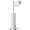 imageFORIOUS Toilet Paper Holder Stand Modern Free Standing Tissue Roll Holder for Bathroom Durable SUS 304 Stainless Steel and Weighted Base Storage for 4 Rolls Matte Black amp Brushed Gold 232 HChrome