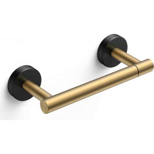 imageFORIOUS Toilet Paper Holder Wall Mount Stainless Steel Rustproof Double Post Pivoting Tissue Roll Holder for Bathroom Commercial Toilet Paper Dispenser Oil Rubbed BronzeBrushed Gold  Matte Black