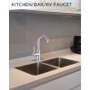 imageFORIOUS Black Bathroom Faucet 1 or 3 Hole Single Handle Matte Black Bathroom Sink Faucet 2 Pack with cUPC Supply Line and Pop Up Drain Suitable for Bar RV Vanity Restroom CommerialChrome
