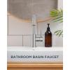 imageFORIOUS Black Bathroom Faucet 1 or 3 Hole Single Handle Matte Black Bathroom Sink Faucet 2 Pack with cUPC Supply Line and Pop Up Drain Suitable for Bar RV Vanity Restroom CommerialStainless Steel