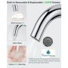 imageFORIOUS Black Bathroom Faucet 1 or 3 Hole Single Handle Matte Black Bathroom Sink Faucet 2 Pack with cUPC Supply Line and Pop Up Drain Suitable for Bar RV Vanity Restroom CommerialChrome