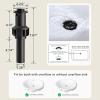 imageFORIOUS Black Bathroom Faucet 1 or 3 Hole Single Handle Matte Black Bathroom Sink Faucet 2 Pack with cUPC Supply Line and Pop Up Drain Suitable for Bar RV Vanity Restroom CommerialStainless Steel