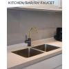 imageFORIOUS Black Bathroom Faucet 1 or 3 Hole Single Handle Matte Black Bathroom Sink Faucet 2 Pack with cUPC Supply Line and Pop Up Drain Suitable for Bar RV Vanity Restroom CommerialBlack and Gold