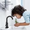imageFORIOUS Black Bathroom Faucet 1 or 3 Hole Single Handle Matte Black Bathroom Sink Faucet 2 Pack with cUPC Supply Line and Pop Up Drain Suitable for Bar RV Vanity Restroom CommerialMatte Black