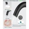 imageFORIOUS Black Bathroom Faucet 1 or 3 Hole Single Handle Matte Black Bathroom Sink Faucet 2 Pack with cUPC Supply Line and Pop Up Drain Suitable for Bar RV Vanity Restroom CommerialMatte Black
