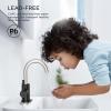 imageFORIOUS Black Bathroom Faucet 1 or 3 Hole Single Handle Matte Black Bathroom Sink Faucet 2 Pack with cUPC Supply Line and Pop Up Drain Suitable for Bar RV Vanity Restroom CommerialBlack and Nickel