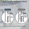 imageFORIOUS Black Bathroom Faucet 1 or 3 Hole Single Handle Matte Black Bathroom Sink Faucet 2 Pack with cUPC Supply Line and Pop Up Drain Suitable for Bar RV Vanity Restroom CommerialChrome