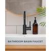 imageFORIOUS Black Bathroom Faucet 1 or 3 Hole Single Handle Matte Black Bathroom Sink Faucet 2 Pack with cUPC Supply Line and Pop Up Drain Suitable for Bar RV Vanity Restroom CommerialMatte Black
