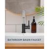 imageFORIOUS Black Bathroom Faucet 1 or 3 Hole Single Handle Matte Black Bathroom Sink Faucet 2 Pack with cUPC Supply Line and Pop Up Drain Suitable for Bar RV Vanity Restroom CommerialBlack and Nickel