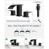 imageFORIOUS Black Kitchen Faucet  Bathroom Faucets