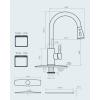 imageFORIOUS Black Kitchen Faucet and Bar Sink Faucet with Pull Down Sprayer for Bar Bathroom Farmhouse Camper Laundry Rv