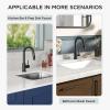 imageFORIOUS Black Kitchen Faucet and Bar Sink Faucet with Pull Down Sprayer for Bar Bathroom Farmhouse Camper Laundry Rv