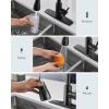 imageFORIOUS Black Kitchen Faucet and Bar Sink Faucet with Pull Down Sprayer for Bar Bathroom Farmhouse Camper Laundry Rv
