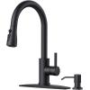 imageFORIOUS Black Kitchen FaucetBathroom Faucet