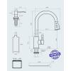 imageFORIOUS Black Kitchen FaucetWaterfall Bathroom Faucet