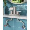 imageFORIOUS Brushed Nicke Kitchen Faucet  Bathroom Faucet