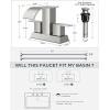 imageFORIOUS Brushed Nicke Kitchen Faucet  Bathroom Faucet