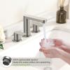 imageFORIOUS Brushed Nickel Kitchen Faucets  Bathroom Faucets 3 Hole