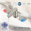 imageFORIOUS Brushed Nickel Kitchen Faucets  Bathroom Faucets 3 Hole