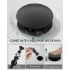 imageFORIOUS Matte Black Waterfall Bathroom Faucets 1 or 3 Hole Vanity Single Bathroom Sink Faucet with cUPC Supply Line and Pop Up Drain Suitable for Basin Rv Restroom SinkMatte Black