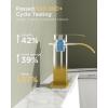 imageFORIOUS Matte Black Waterfall Bathroom Faucets 1 or 3 Hole Vanity Single Bathroom Sink Faucet with cUPC Supply Line and Pop Up Drain Suitable for Basin Rv Restroom SinkBrushed Gold