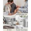 imageFORIOUS Matte Black Waterfall Bathroom Faucets 1 or 3 Hole Vanity Single Bathroom Sink Faucet with cUPC Supply Line and Pop Up Drain Suitable for Basin Rv Restroom SinkBrushed Nickel