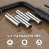 imageFORIOUS Modern Bar Sink Faucet Brushed Nickel Stainless Steel Single Handle Small Kitchen Sink Faucet with Pull Out Sprayer 360 Swivel Spout LShaped Design Suitable for Camper Outdoor Bathroom RVMatte Black
