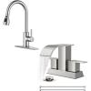 imageFORIOUS Brushed Nicke Kitchen Faucet  Bathroom Faucet
