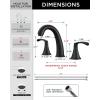 imageFORIOUS Black Bathroom Faucet 3 Hole Widespread Bathroom Sink Faucet 8 Inch with Pop Up Drain and CUPC Supply Hose 2 Handle for Vanity Rv Commercial Lavatory RestroomMatte Black