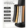 imageFORIOUS Black Bathroom Faucet 3 Hole Widespread Bathroom Sink Faucet 8 Inch with Pop Up Drain and CUPC Supply Hose 2 Handle for Vanity Rv Commercial Lavatory RestroomMatte Black