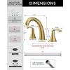 imageFORIOUS Black Bathroom Faucet 3 Hole Widespread Bathroom Sink Faucet 8 Inch with Pop Up Drain and CUPC Supply Hose 2 Handle for Vanity Rv Commercial Lavatory RestroomBrushed Gold