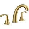 imageFORIOUS Black Bathroom Faucet 3 Hole Widespread Bathroom Sink Faucet 8 Inch with Pop Up Drain and CUPC Supply Hose 2 Handle for Vanity Rv Commercial Lavatory RestroomBrushed Gold