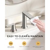 image:imageFORIOUS Black Bathroom Faucet 3 Hole Two Handle 8 Inch Widespread Bathroom Sink Faucet Matte Black with Metal Popup Drain cUPC Supply Lines and Water Saving Aerator for Basin Vanity or CommercialStainless Steel
