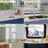 image:imageFORIOUS Kitchen Faucet Brushed Nickel Commercial Modern Single Handle Faucet for Kitchen Sink Stainless Steel High Arc with Deck Plate for 1 or 3 Hole Suitable for Bar RV Camper OutdoorStainless Steel