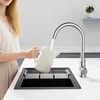 image:imageFORIOUS Kitchen Faucet Brushed Nickel Commercial Modern Single Handle Faucet for Kitchen Sink Stainless Steel High Arc with Deck Plate for 1 or 3 Hole Suitable for Bar RV Camper OutdoorStainless Steel
