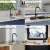 image:imageFORIOUS Kitchen Faucet Brushed Nickel Commercial Modern Single Handle Faucet for Kitchen Sink Stainless Steel High Arc with Deck Plate for 1 or 3 Hole Suitable for Bar RV Camper OutdoorMatte Black