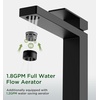 image:imageFORIOUS Matte Black Vessel Sink Faucet Single Hole Morden Tall Bathroom Faucets One Lever Handle with Pop up Drain for Basin Bowl Vanity Lavatory ResidentialCommercial UseMatte Black