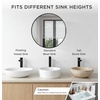 image:imageFORIOUS Matte Black Vessel Sink Faucet Single Hole Morden Tall Bathroom Faucets One Lever Handle with Pop up Drain for Basin Bowl Vanity Lavatory ResidentialCommercial UseMatte Black