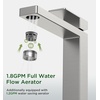 image:imageFORIOUS Matte Black Vessel Sink Faucet Single Hole Morden Tall Bathroom Faucets One Lever Handle with Pop up Drain for Basin Bowl Vanity Lavatory ResidentialCommercial UseBrushed Nickel