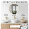 image:imageFORIOUS Matte Black Vessel Sink Faucet Single Hole Morden Tall Bathroom Faucets One Lever Handle with Pop up Drain for Basin Bowl Vanity Lavatory ResidentialCommercial UseBrushed Gold