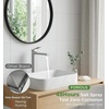 image:imageFORIOUS Matte Black Vessel Sink Faucet Single Hole Morden Tall Bathroom Faucets One Lever Handle with Pop up Drain for Basin Bowl Vanity Lavatory ResidentialCommercial UseBrushed Nickel