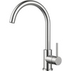 image:imageFORIOUS Kitchen Faucet Brushed Nickel Commercial Modern Single Handle Faucet for Kitchen Sink Stainless Steel High Arc with Deck Plate for 1 or 3 Hole Suitable for Bar RV Camper OutdoorStainless Steel