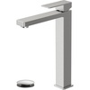 image:imageFORIOUS Matte Black Vessel Sink Faucet Single Hole Morden Tall Bathroom Faucets One Lever Handle with Pop up Drain for Basin Bowl Vanity Lavatory ResidentialCommercial UseBrushed Nickel