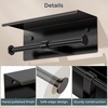 image:imageFORIOUS Double Toilet Paper Holder with Shelf Wall Mount Tissue Roll Holder for Bathroom 304 Stainless Steel Commercial Toilet Tissue Dispensers with Phone Shelf 4 Stainless SteelOil Rubbed Bronze